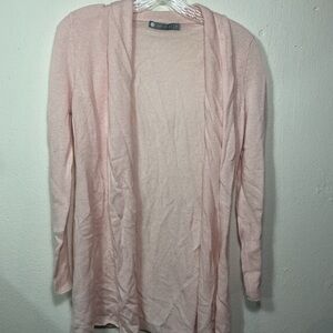 InCashmere Soft Pink Open Front Cardigan